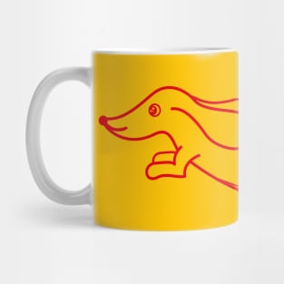 Miniature Dachshund SCURRY -Red- Mug